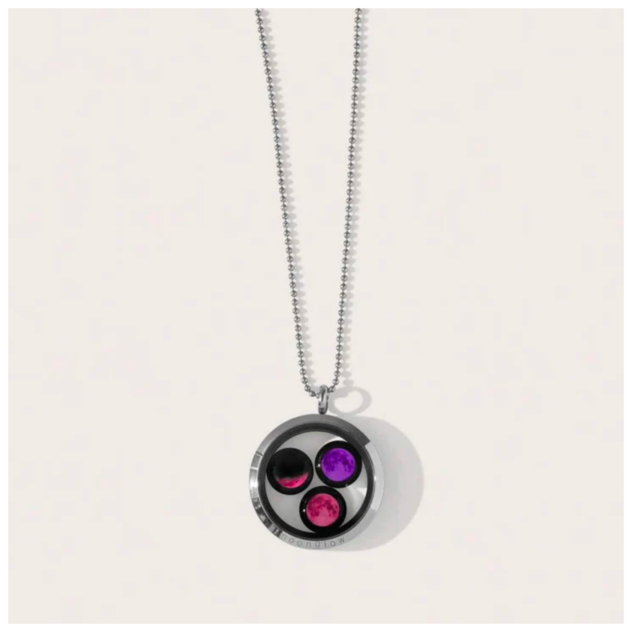 Pink Moon Large Family Locket