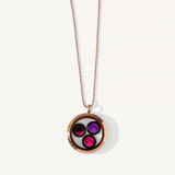 pink moon family locket in rose gold