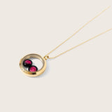 pink moon lovers in the locket in gold