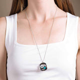 lovers in the locket necklace in stainless steel