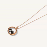 lovers locket necklace in rose gold
