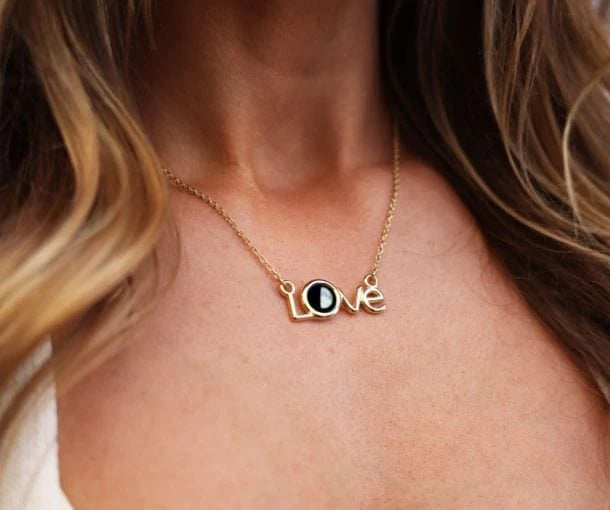 Luna Love Necklace in Gold