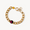 pink moon lunar curb link bracelet in gold