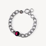 pink moon lunar curb link bracelet