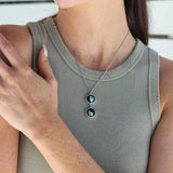 lunar twin charm necklace