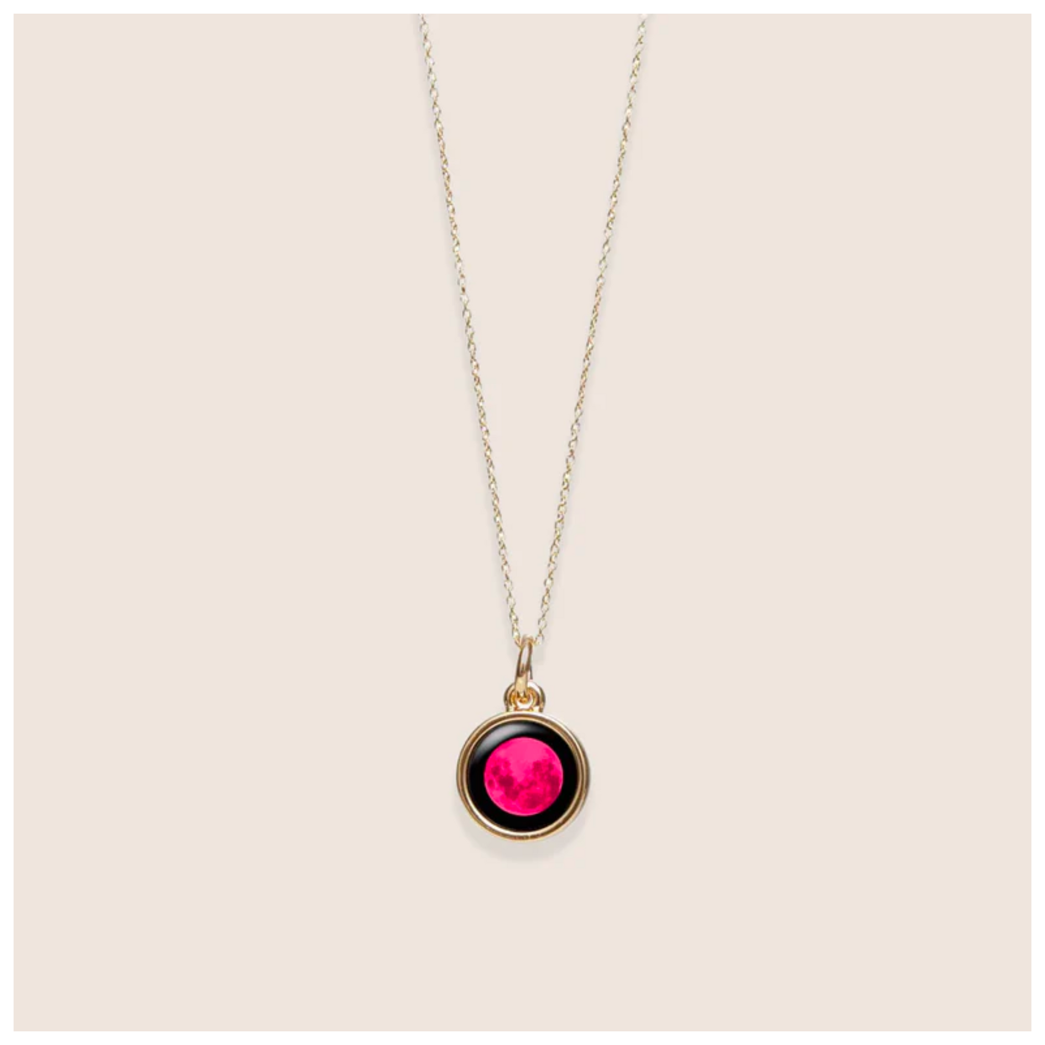 Pink Moon Mini Gold Simplicity Necklace