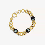 three moon pleiades bracelet in gold