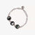 Three Moon Stainless Steel Link Bracelet