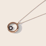 one moon locket in rose gold