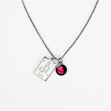 pink moon oracle zodiac card necklace