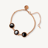 triple moon pallene bracelet in rose gold