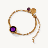pink moon birthstone pallene bracelet in gold