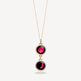 pink moon mini ituri necklace in gold