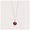 pink moon mini silver simplicity necklace