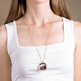 pink moon lovers in the locket in gold