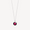 pink moon mini silver simplicity necklace