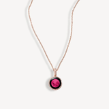 pink moon sky light necklace in rose gold