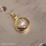 sky light  necklace in gold