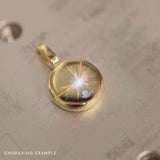 pink moon sky light necklace in gold