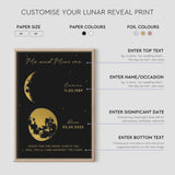 lunar reveal print - 2 moons - small