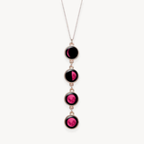 pink moon quadrupled necklace in rose gold