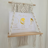 lunar reveal print - 3 moons - small