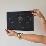 lunar reveal print - 3 moons - small