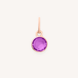 rose gold birthstone charm