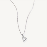 heavenly heart necklace in stainless