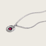 pink moon stella necklace in stainless steel