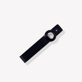 moon & crystal tie bar in matte black