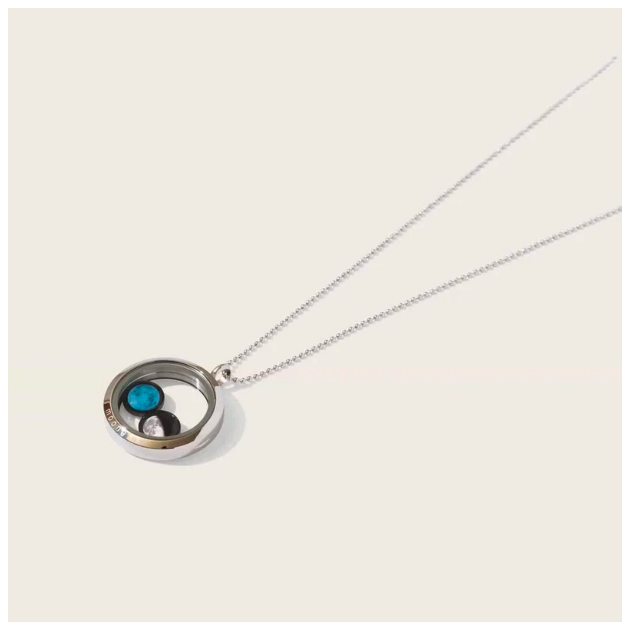 Lovers In The Locket Necklace in Stainless Steel
