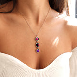 pink moon usambara necklace in rose gold