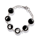 six moon bracelet in stainless steel