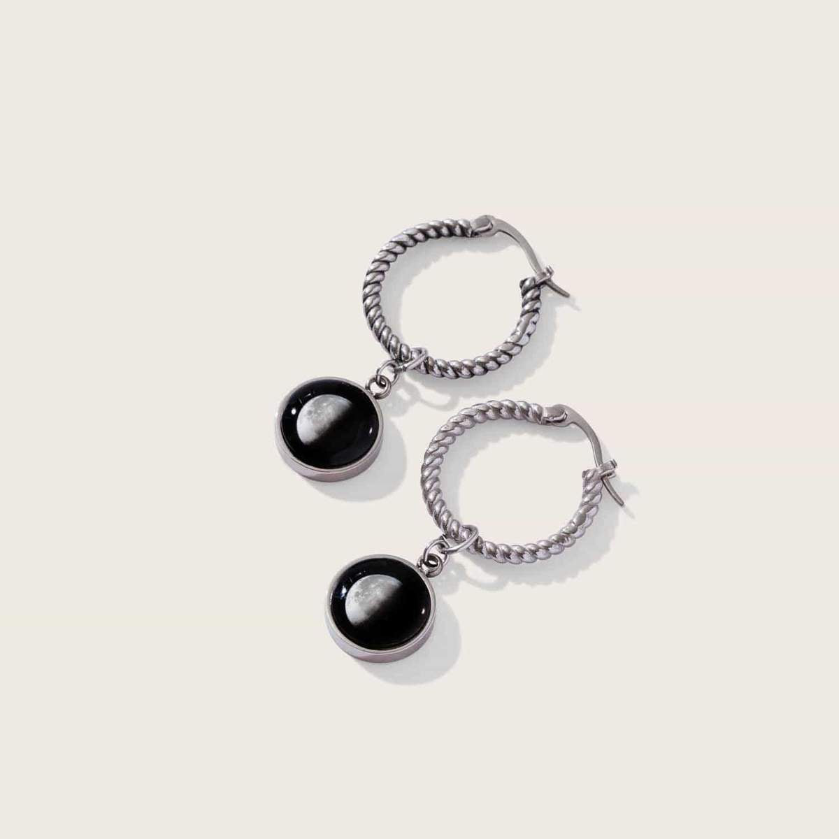 The Carina Twist Hoops In Stainless Steel