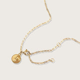 pink moon paw necklace in gold