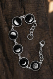 six moon bracelet in stainless steel