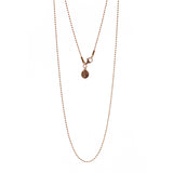 28” beaded chain in rose gold