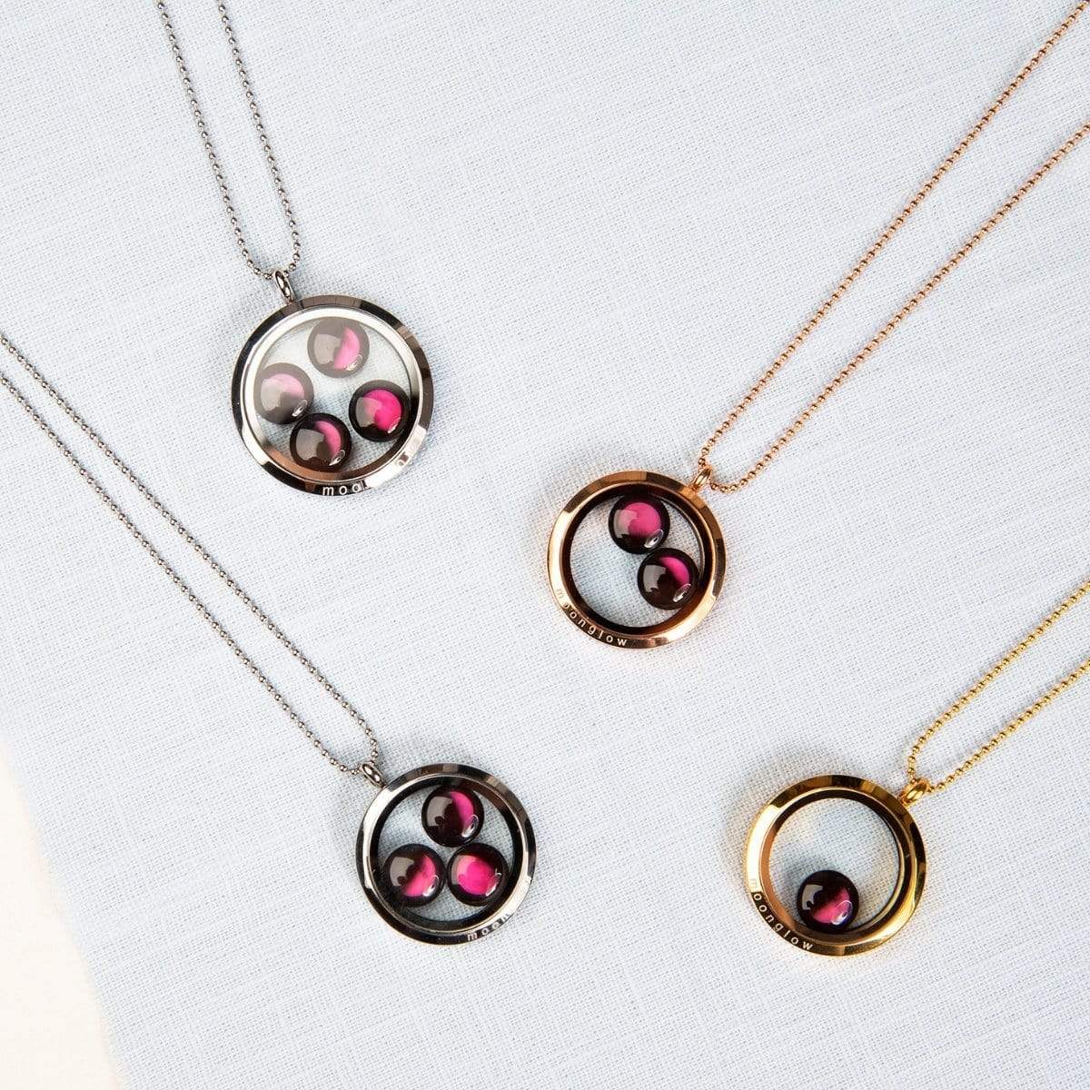 Pink Moon Lovers in the Locket in Rose Gold
