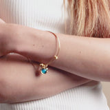 logosphere birthstone bangle in gold
