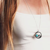 lovers in the locket necklace in stainless steel