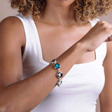 five moon bracelet in stainless steel