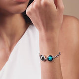 two moon bracelet in stainless steel