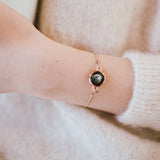 mini satellite bracelet in rose gold