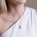 heavenly heart necklace in gold
