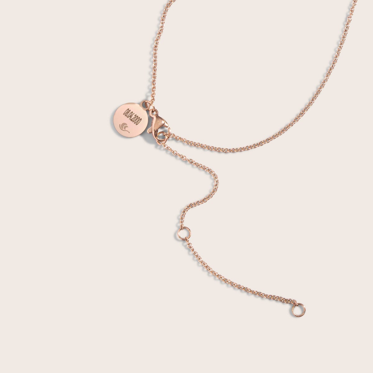One Moon Locket in Rose Gold