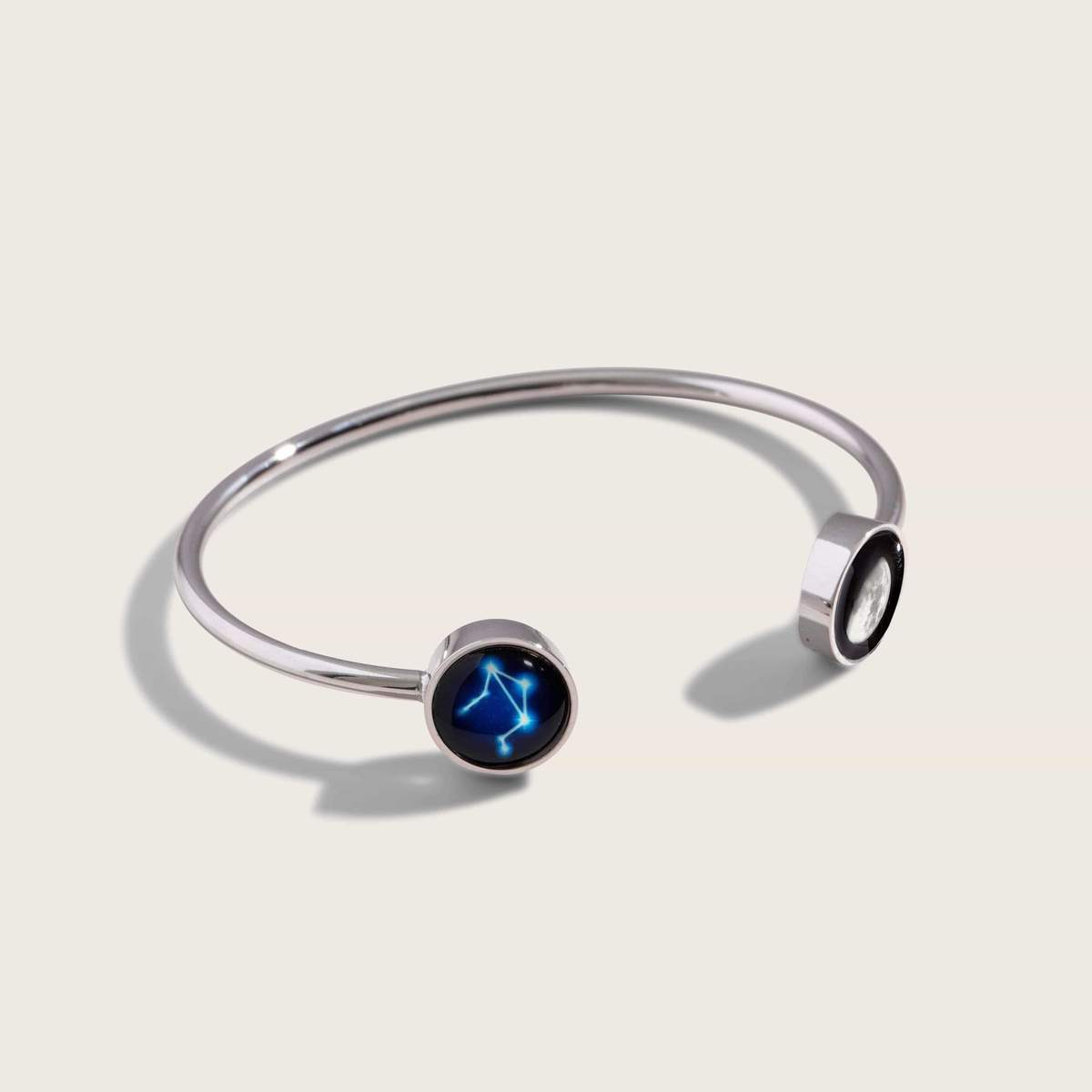 Moon and Stars Dyad Cuff in Stainless Steel