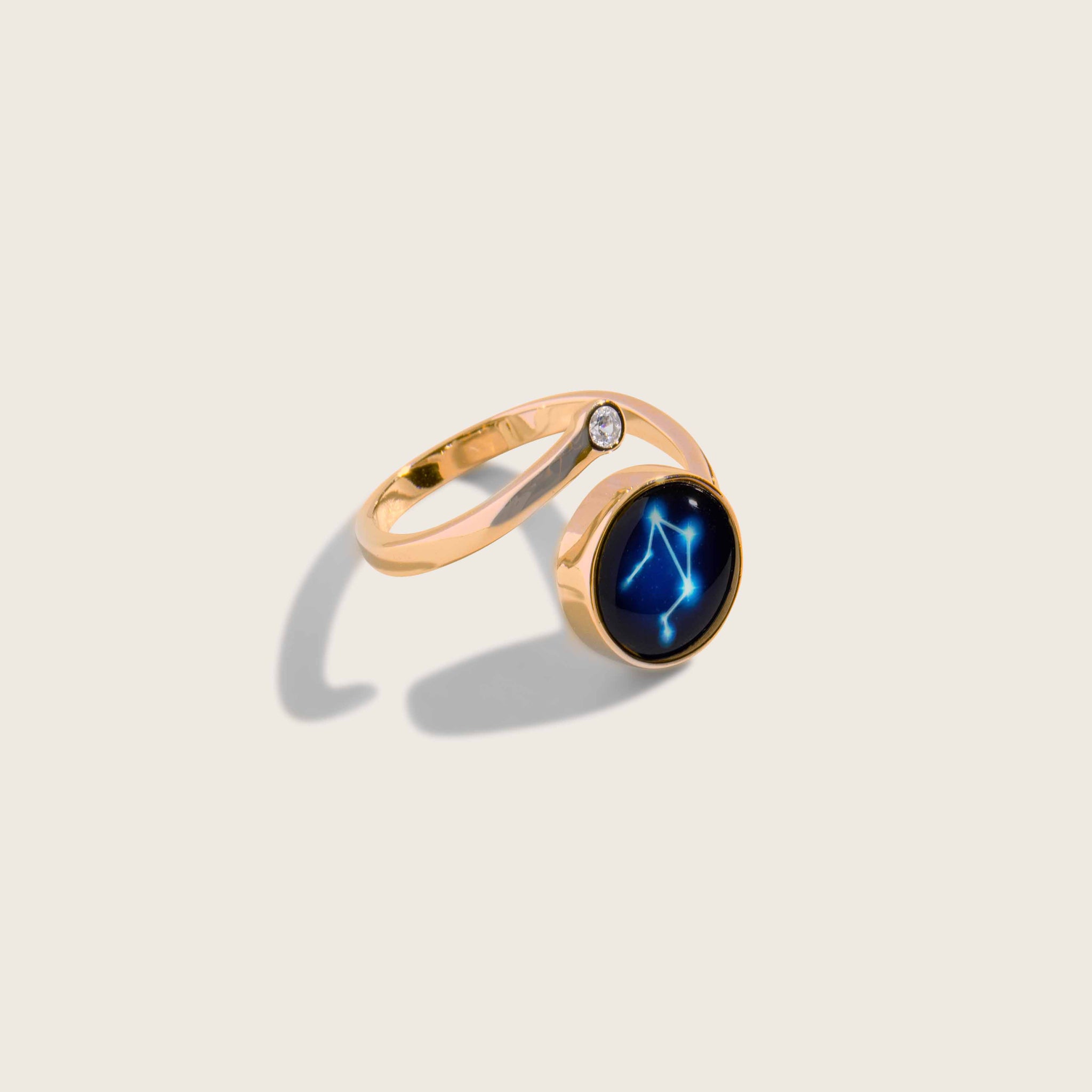 Astral Cosmic Spiral Ring in Gold