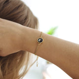 birthstone pallene bracelet in gold