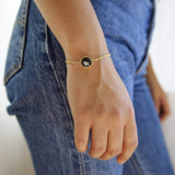 birthstone pallene bracelet in gold